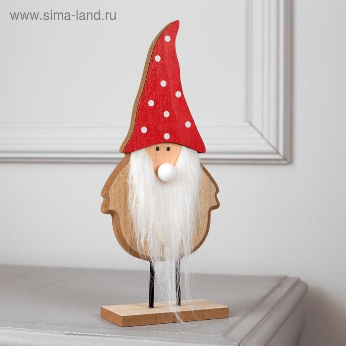 Светодиодная фигура &laquo;Дед Мороз&raquo; 9 &times; 25 &times; 6 см, дерево, батарейки CR2032 (в комплекте), свечение тёплое белое