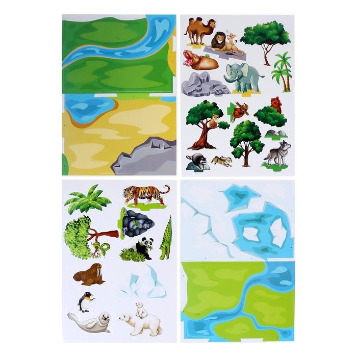 3D конструктор &laquo;Где живут животные&raquo;, 30 деталей