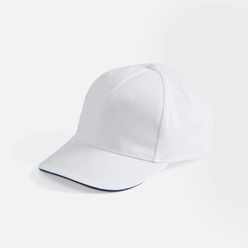 Бейсболка Long Beach, белая с темно-синим