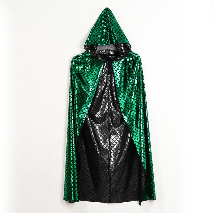 Карнавальный набор &laquo;Зелёная Змейка&raquo;: плащ длина 80 см, маска