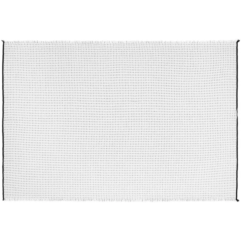 Плед Fringy, белый с черным