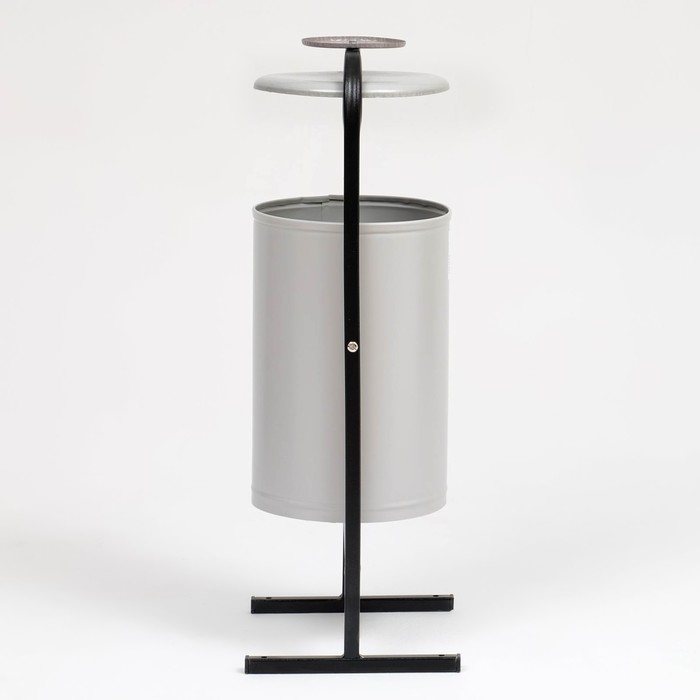 Урна уличная &laquo;Космос&raquo; 21 л, 32 х 82,5 х 28,5 см, серая, бак 0,6 мм