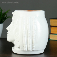 Горшок - органайзер "Клеопатра" белый, 1,6 л/ 16х17х16см Горшок - органайзер "Клеопатра" белый, 1,6 л/ 16х17х16см
