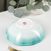 Салатник фарфоровый Доляна «Млечный путь», 700 мл, d=17,5 см, цвет бирюзовый Салатник фарфоровый Доляна «Млечный путь», 700 мл, d=17,5 см, цвет бирюзовый