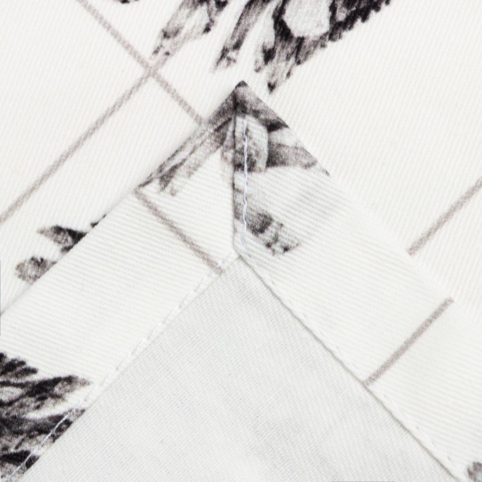 Набор новогодних салфеток &laquo;Christmas&raquo; с декоративными кольцами, 45х45 см - 2 шт, хлопок, саржа