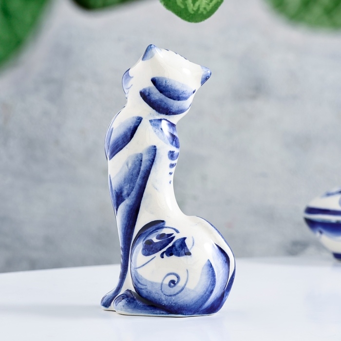 Сувенир "Кошка Грация", гжель