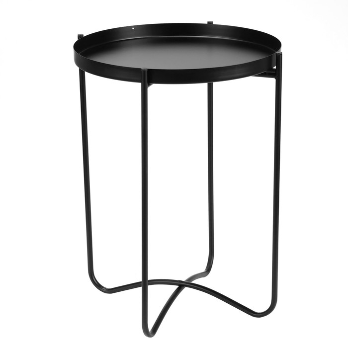 Кофейный столик "Грация" YS-037, черный 42х46 см