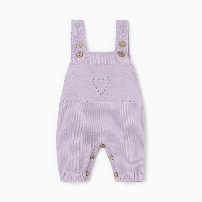 Комбинезон детский вязаный MINAKU, рост 80-86, цвет лавандовый