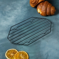 Решётка для глазирования и остывания кондитерских изделий KONFINETTA «Октаэдр», 25×15×1,8 см, цвет чёрный Решётка для глазирования и остывания кондитерских изделий KONFINETTA «Октаэдр», 25×15×1,8 см, цвет чёрный