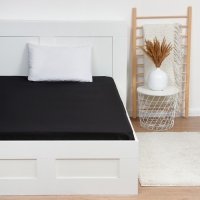 Простыня Этель 150*215, цв.черный, 100% хлопок, поплин 125г/м2 Простыня Этель 150*215, цв.черный, 100% хлопок, поплин 125г/м2
