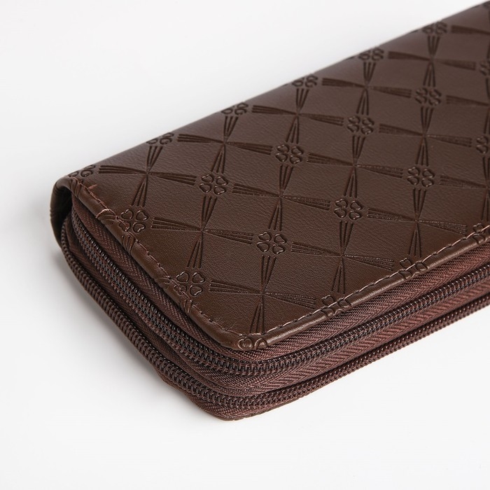 Кошелёк женский на молнии, цвет коричневый Кошелёк женский на молнии, цвет коричневый