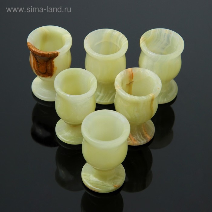 Набор рюмок &laquo;Грация&raquo;, 6 шт 3,5х6,5 см, оникс