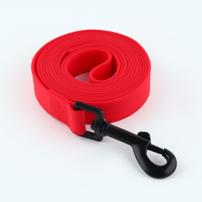 Поводок биотановый 2 м х 20 мм, красный Поводок биотановый 2 м х 20 мм, красный