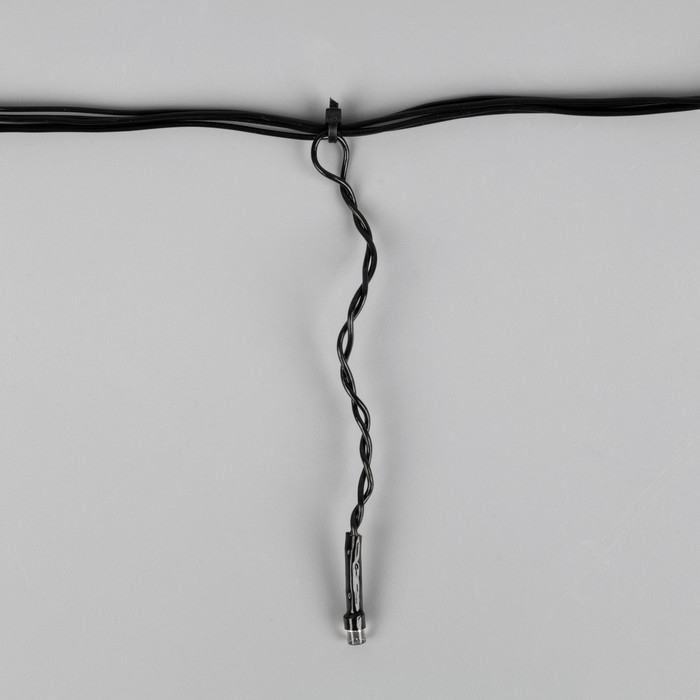 Гирлянда &laquo;Бахрома&raquo; 3 &times; 0.5 м, IP20, тёмная нить, 80 LED, свечение жёлтое, 8 режимов, 220 В