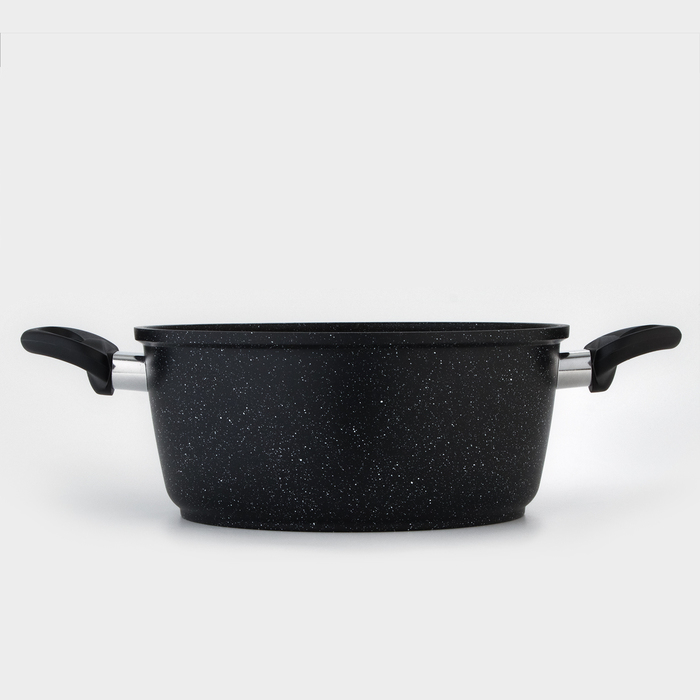 Кастрюля Доляна &laquo;Элит&raquo;, 4 л, d=26 см, h=11 см, антипригарное покрытие, стеклянная крышка