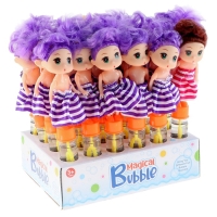 Мыльные пузыри «Кукла», тёмная, 2,5 × 2,5 × 19,5 см Мыльные пузыри «Кукла», тёмная, 2,5 × 2,5 × 19,5 см