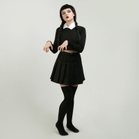 Карнавальный набор &laquo;Мрачная девчонка&raquo;, р. XS: парик, юбка, чулки, воротник