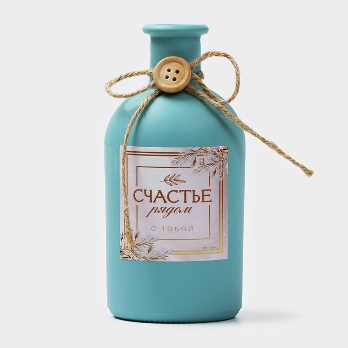 Ваза на Новый Год  стеклянная &laquo;Новогодняя коллекция: Счастье рядом&raquo;, 13,7 х 6,3 см