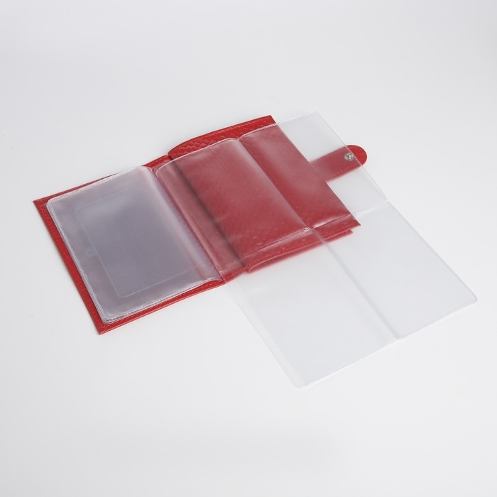 Обложка для автодокументов и паспорта, цвет красный Обложка для автодокументов и паспорта, цвет красный