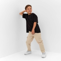 Футболка детская KAFTAN "Basic line", р. 30 (98-104 см), черный Футболка детская KAFTAN "Basic line", р. 30 (98-104 см), черный