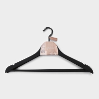 Плечики - вешалка для одежды LaDо́m Soft-touch, 44&times;3&times;23,5 см, 3 шт, с перекладиной, широкие плечики