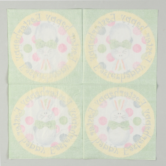 Салфетки бумажные «Светлой Пасхи» белый кролик, 33х33 см, набор 20 шт. Салфетки бумажные «Светлой Пасхи» белый кролик, 33х33 см, набор 20 шт.