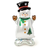 Новый год! Шар фольгированный 48" &laquo;Снеговик в шляпе&raquo;, на подставке