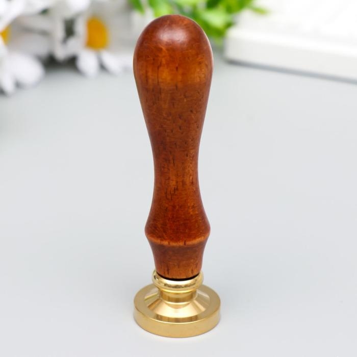 Печать для сургуча с деревянной ручкой Печать для сургуча с деревянной ручкой "Алиса и часы" 9х3х3 см