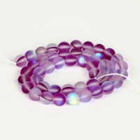 Бусины из натурального камня &laquo;Кошачий глаз&raquo;, набор 46 шт., размер 1 шт. &mdash; 8 мм, фиолетовый