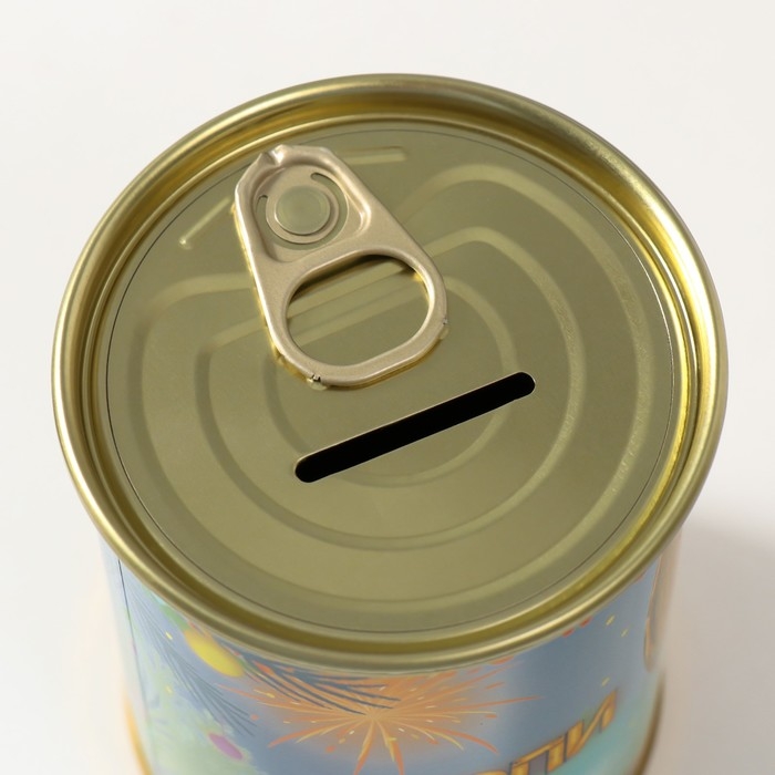 Копилка-банка металл Копилка-банка металл "Копи веселей"