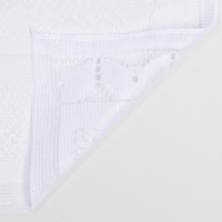 Тюль на кухню без шторной ленты, 170х167 см, цвет белый, 100% полиэстер