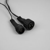 Гирлянда &laquo;Нить&raquo; 10 м, IP44, УМС, тёмная нить, 100 LED, свечение тёплое белое, мерцание всех светодиодов, 24 В