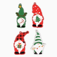 Ёлочная игрушка новогодняя , 4 шт, набор, гномики Ёлочная игрушка новогодняя , 4 шт, набор, гномики