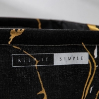 Корзина для хранения с ручками Доляна &laquo;Мрамор&raquo;, 23&times;16&times;12 см, цвет чёрный