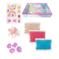 Космический песок «Единороги», с песочницей, 1,5 кг Космический песок «Единороги», с песочницей, 1,5 кг