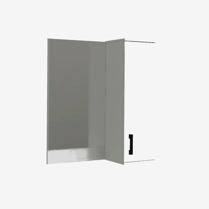 Прихожая НИКА Полка с зеркалом Белый гладкий 800х917х200