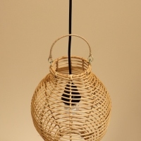 Светильник потолочный из ротанга "Фонарь" 1х120Вт, Е27, 24х24х30 см Светильник потолочный из ротанга "Фонарь" 1х120Вт, Е27, 24х24х30 см