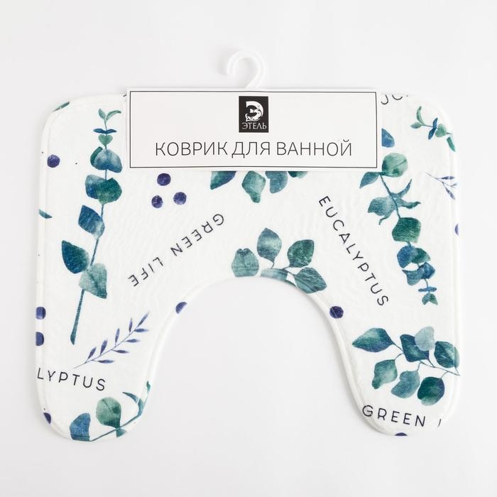 Коврик для ванной Этель Коврик для ванной Этель"Эвкалипт", 50х40 см, велюр