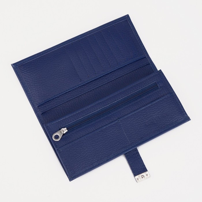 Кошелёк женский на кнопке, цвет синий