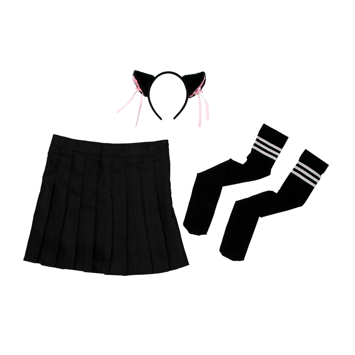 Карнавальный набор «Неко тян», р. 46-48, цвет чёрный Карнавальный набор «Неко тян», р. 46-48, цвет чёрный