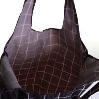 Сумка хозяйственная на кнопке, складная, цвет чёрный Сумка хозяйственная на кнопке, складная, цвет чёрный