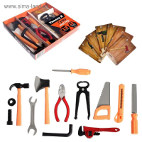 Набор инструментов «Супер мастер», с обучающими карточками, 13 элементов Набор инструментов «Супер мастер», с обучающими карточками, 13 элементов