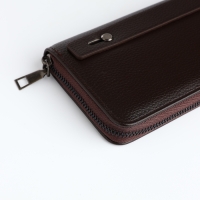 Портмоне-клатч мужской на молнии, отдел для купюр, карт, монет, цвет коричневый Портмоне-клатч мужской на молнии, отдел для купюр, карт, монет, цвет коричневый
