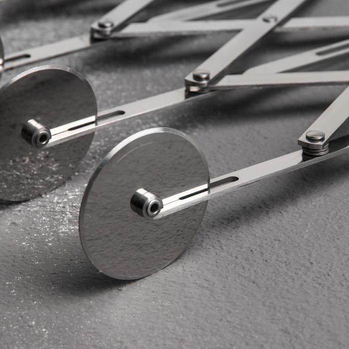 Тесторезка растяжимая Доляна, 5 дисков, 24,5&times;5 см