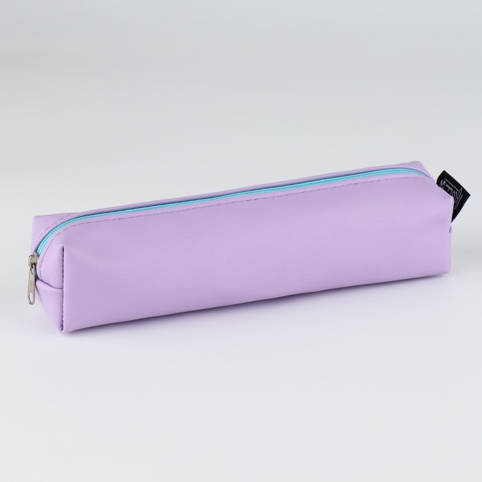 Пенал школьный из искусственной кожи &laquo;1 сентября: Сиреневый&raquo; , 19 х 8 х 3 см