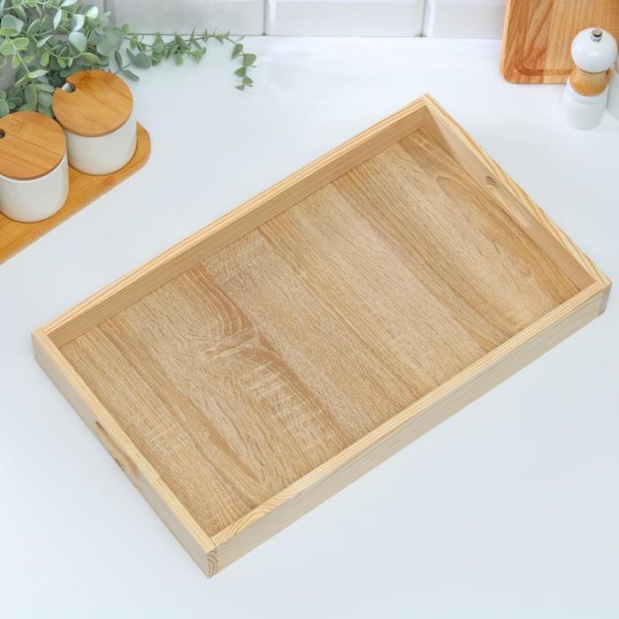 Поднос деревянный для завтрака 50&times;30 см, ручки вырезы