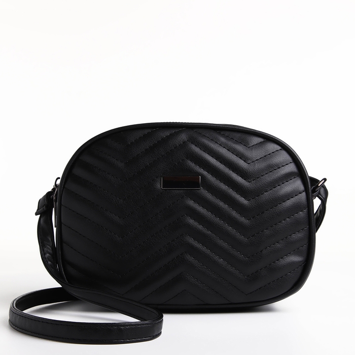 Сумка женская кросс-боди на молнии, цвет чёрный Сумка женская кросс-боди на молнии, цвет чёрный