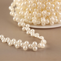 Жемчуг на нитях, плоский, 10 мм, 9 ± 1 м, цвет белый Жемчуг на нитях, плоский, 10 мм, 9 ± 1 м, цвет белый