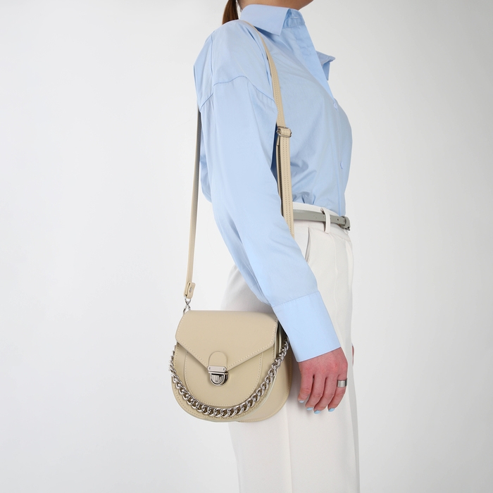 Сумка женская TEXTURA, мессенджер, маленький размер, цвет бежевый