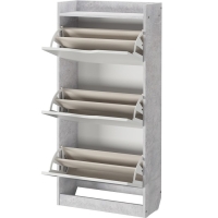 Обувница 63Б, 600х250х1250, Белое сияние/Цемент светлый